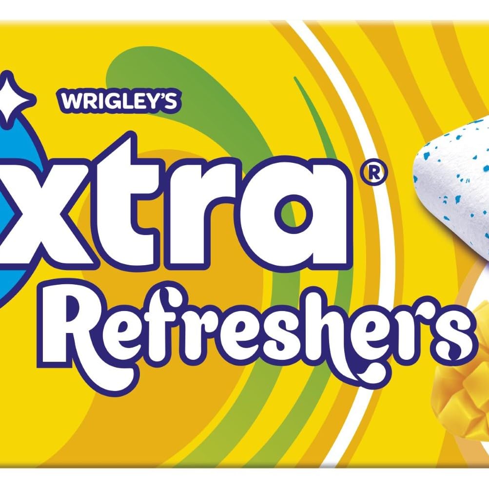 Extra Refreshers Kaugummi zuckerfrei, Tropical Gum, 12 x 8 Dragees, Großpackung Chewing Gum, Xylitol Kaugummi ohne Zucker (96 Dragees) 4