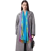 AUSEKALY Colourful Shawl Wraps for Women Scarf Pashmina Feel Causal Prayer Shawls Indian Dupatta Scarves