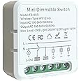 Bkiyougo Smart Dimmer Switch, Dimmer Smart Relay, Compatible with Alexa and Google Home Smart Speakers Smart Life/Tuya App, Mini Smart Light Switch Module as Home Assistant, No Hub Required (1Pack)