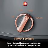 Tower Cavaletto 3.5 Litre Slow Cooker Grey Rose Gold T16042GRY view 5