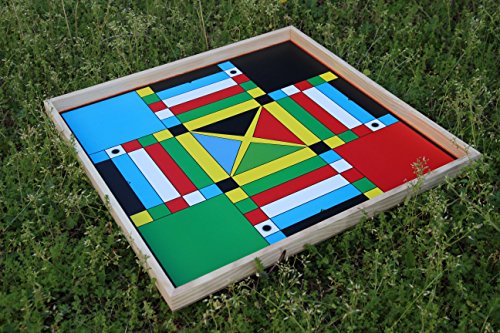 Benjamin Products Jamaican Ludo / Ludi | 2ft x 2ft Game Board + Game Pieces & Dice | Family Game