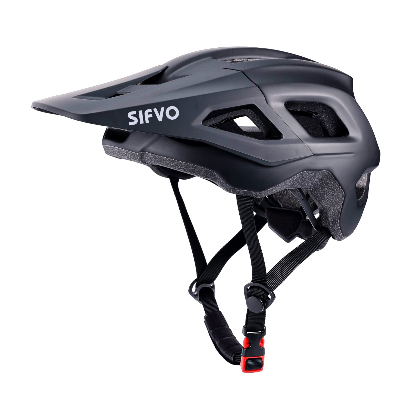 Mountain Bike Helmet with Detachable Visor, SIFVO Bike Helmet for Men and Women MTB Helmet, Adjustable Adult Bike Helmet, 57-59cm