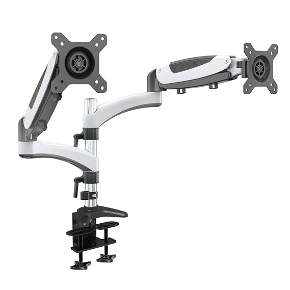 HFTEK Monitor Halter Tischhalterung für 2 Bildschirme von 15 bis 34 Zoll mit VESA 75/100 (GM124XDW)