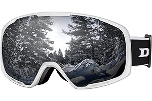 DBIO Ski Goggles - OTG UV Protection Anti fog Snow/Snowboard Goggles for Men Women Adult Youth