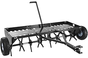 VEVOR Tow Behind Plug Aerator, 40 in Lawn Core Aerator Tool Universal Hitch, 150lbs Weight Capacity, Heavy Duty Pull Behind S