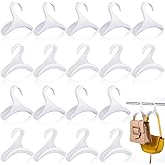 Maitys 18 Pcs Purse Hanger Hook Acrylic Bag Rack Holder for Bag Hanger Handbag Tote Hook Closet Organizer Storage Over The Closet Rod Backpacks Satchels Crossovers Tote (White)
