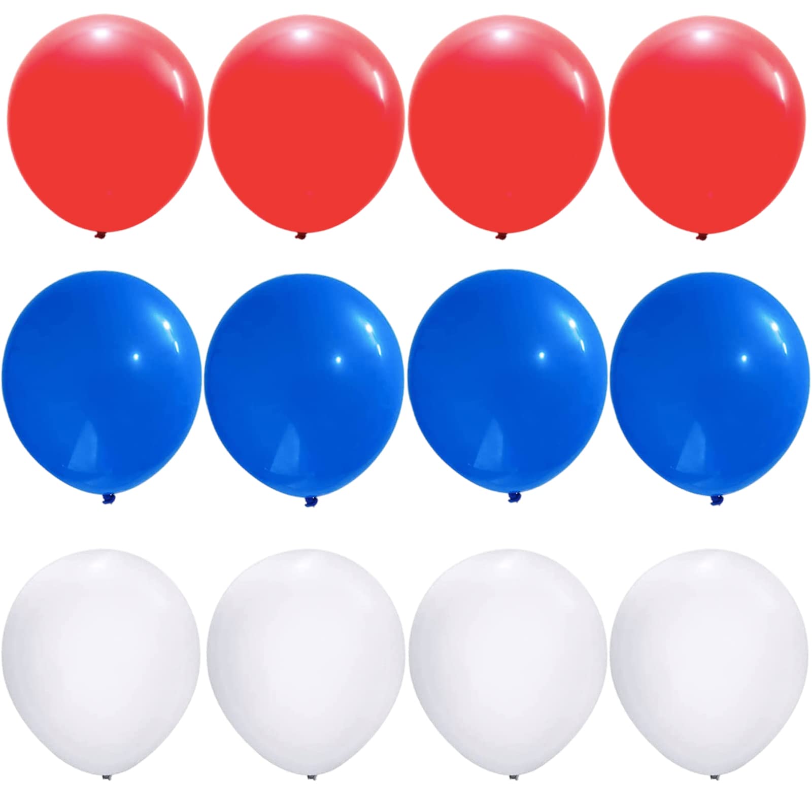18 Inch White Red Blue Latex Big Balloons,12Pcs Big Balloons Party Balloon Helium Balloons.Union Jack Party British Balloon for VJ Day 80th Anniversary Decorations Union Jack Souvenir Decoration