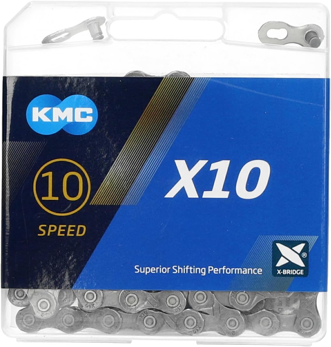 KMC Unisex's X10 Chain, Grey, 114 Link