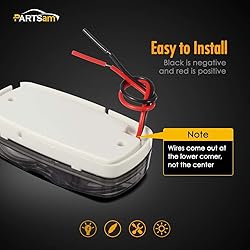 Partsam 14x Red/Amber Double Bullseye led Light