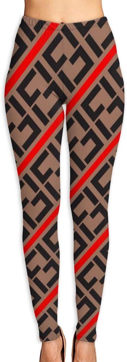 FFF-Fendi Women High Waist Yoga Pants Long Stretch Dress Pants Slim Fit Soft Athletic Workout Pants
