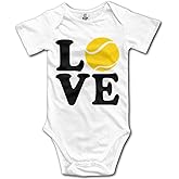 SiYooca Newborn's Tennis Love Organic Baby cloths Bodysuit