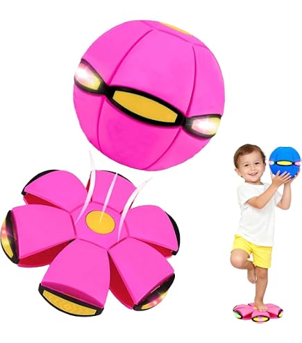 Balle Rebondissante Magique 2026 – Soucoupe Volante Lumineuse, Saut Imprévisible, Jeu Intérieur/extérieur, Cadeau Enfant, Interaction Parent-enfant