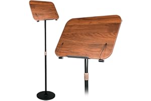 TONYCOLO Lectern | Podium Stand | Music Stand | Reading Stand | Height Angle Adjustable Pulpit for Churches Book Holders for Reading | Sheet Music Stand | 360° | Pulpit | Reading Stand (No Tray)