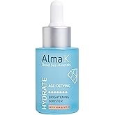 Alma K Brightening Booster - Vitamin C Face Serum with AHA, Hydrating and Brightening Serum for Women, Anti Aging, Improve Appearance of Fine Lines & Wrinkles - 1 oz