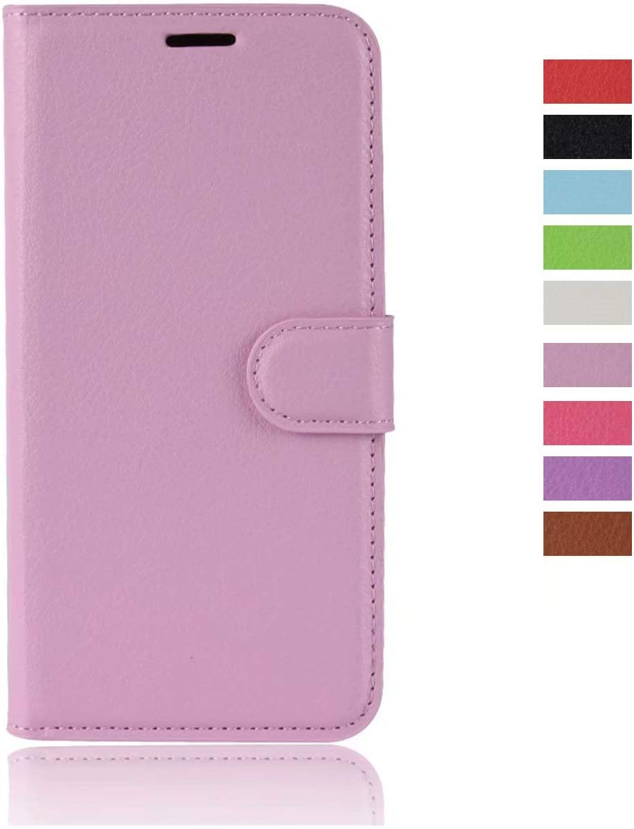 cookaR Case for ASUS ROG Phone II, Durable Vintage Premium PU Leather Flip Magnetic Folio Wallet Cover Case for ROG Phone II with Kickstand and Card Slots, Pink
