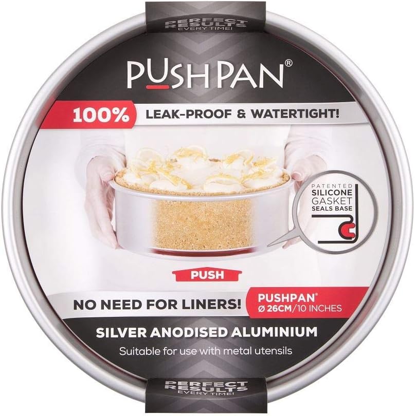 PushPan Aluminium Shallow Round 10 Inch Baking Tin