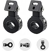 Motorcycle Spotlight Bracket, Light Bar Mounts for Driving Fog Lights, 360 Degree Adjustment Tube Clamp Mounting Bracket Fit 0.7"-1.25" ATV UTV Roll Bar (2 Pcs)