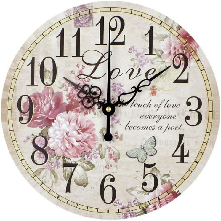 hutianyu Home Decoration Large Flower Pattern Wall Clock Modern Style Decor Wall Watches