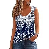 ETCYY Tank Tops for Women 2026 Trendy Summer V Neck Sleeveless T Shirts Spring Clothes Casual Loose Blouses