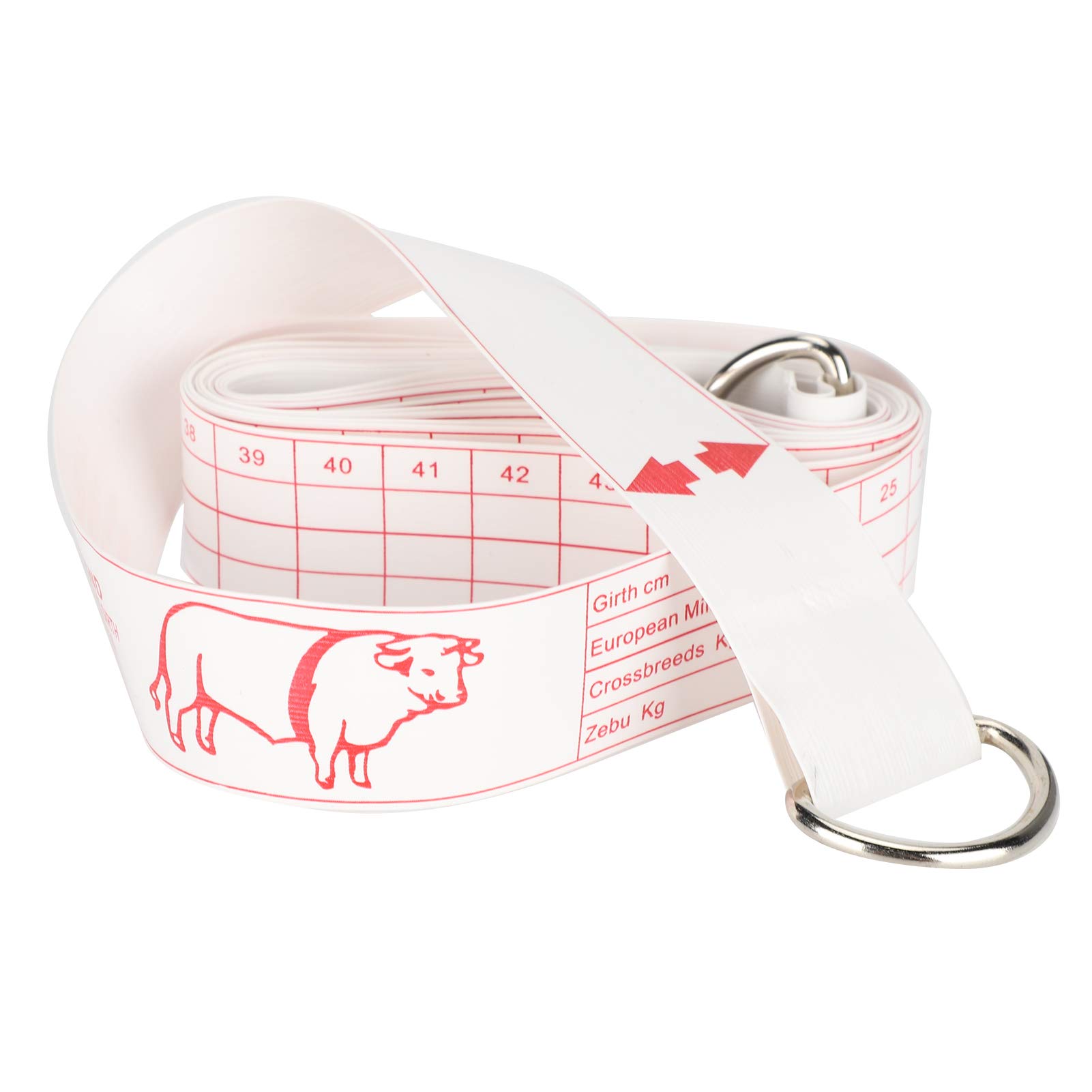 Cattle Weigh Tape, Soft Cow Measuring Tape for Weight Estimation, Farm Animal Size Ruler for Livestock Management, Ranching, Veterinary Use