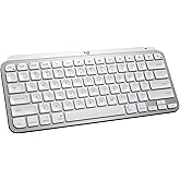 Logitech MX Keys Mini for Mac Minimalist Wireless Keyboard, Compact, Bluetooth, Backlit Keys, USB-C, Tactile Typing, Compatible with MacBook Pro,MacBook Air,iMac,iPad - Pale Grey