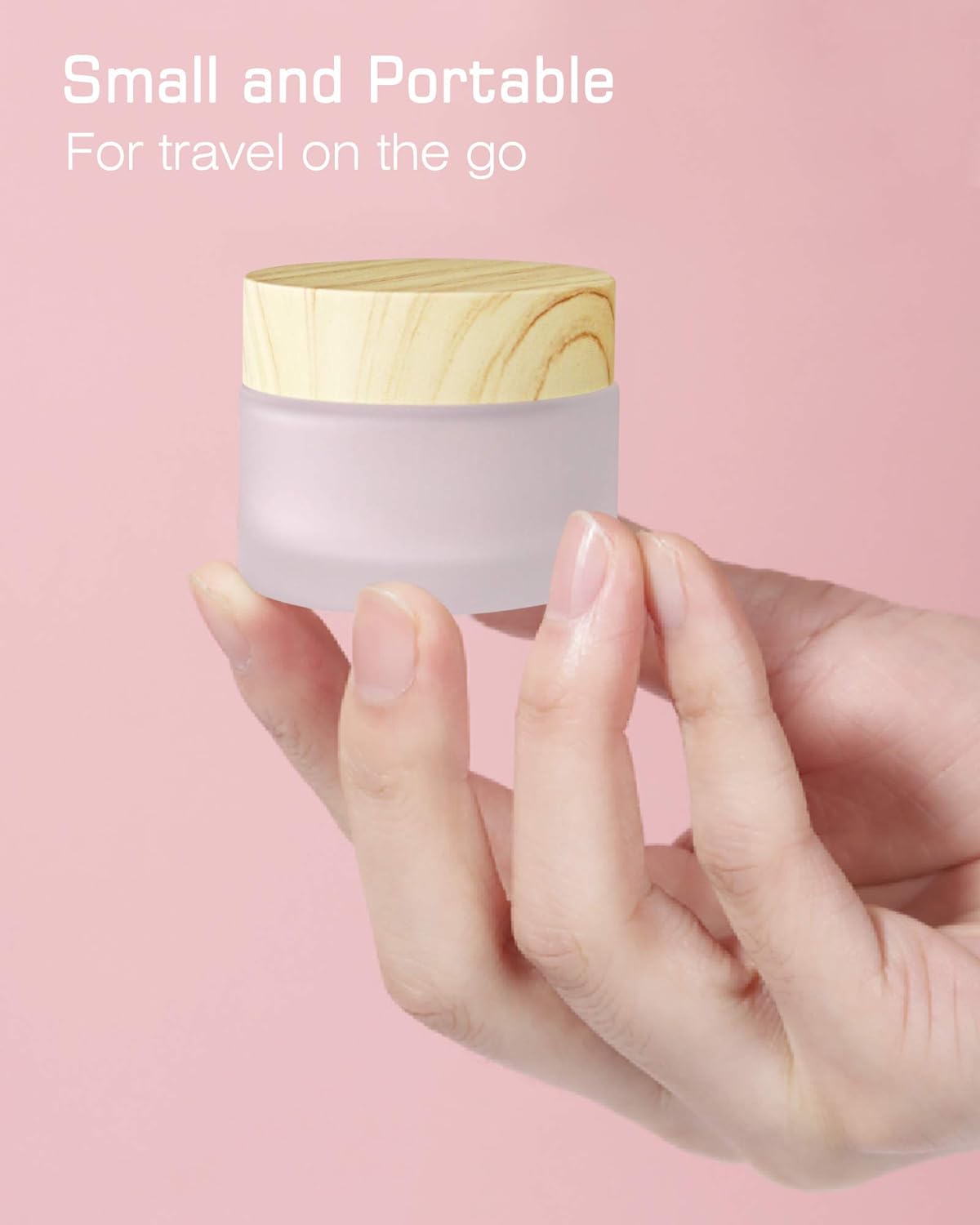 AMMAX Glass Cosmetic Containers Empty Sample Jars with Leakproof Lids Makeup Sample Containers BPA free Pot Jars for Cosmetic, Lotion, Cream (4 Pack) : Beauty