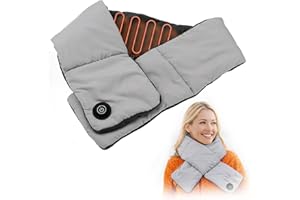 Addliving Wireless Heat Scarf | Heated Scarf with 5000 mAh Power Bank | Infrared Heating Scarf | Neck Warmer Scarf Rechargeab