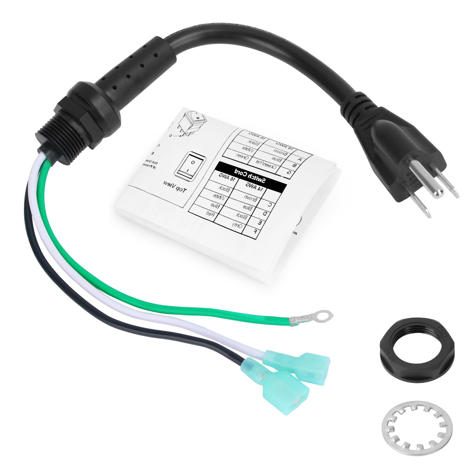 Photo 1 of 100641 Backpack Vacuum Power Cord Replacement Proteam Backpack Vacuum Cleaner Extension Cord For ProTeam Backpack Vacuum Parts & Accessories Pigtail 3 Wire 100641 Cord