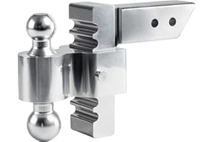 ANDERSEN HITCHES | RV Accessories | Adjustable Ball Mount Receiver | Heavy Duty Rapid Hitch | 6" Drop/Rise 2" to 2- 5/16" Combo Ball with 2-1/2" Shank | 3410-25