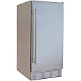 EdgeStar IB250SSOD 15 Inch Wide 20 Lbs. Built-In Outdoor Ice Maker with 25 Lbs. Daily Ice Production - No Drain Required
