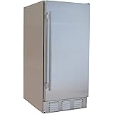 EdgeStar IB250SSOD 15 Inch Wide 20 Lbs. Built-In Outdoor Ice Maker with 25 Lbs. Daily Ice Production - No Drain Required