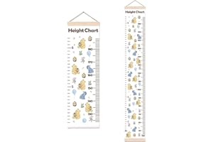 GUAWUBIANG Classic Winnie Height Chart for Wall Decor, The Pooh Decor Height Chart for Boys Girls, Wall Height Chart for Bedroom Decor, Perfect for Toddler Room School Decor Height Wall Chart