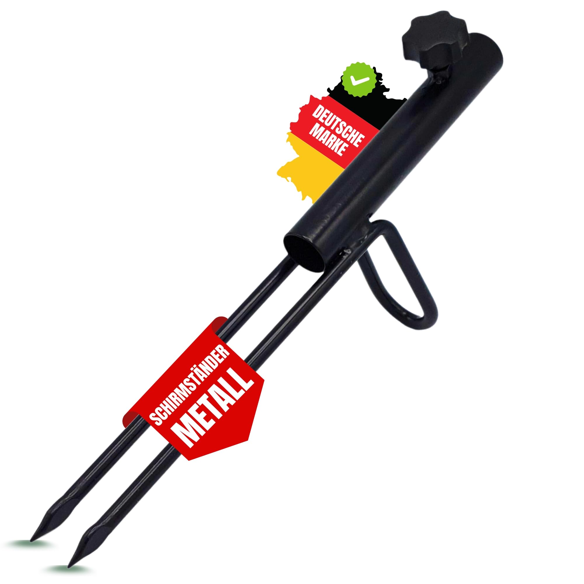 Zite Fishing Umbrella Support - Brolly Spike with Foot Bar and Twist Grip Lock - 33.5cm