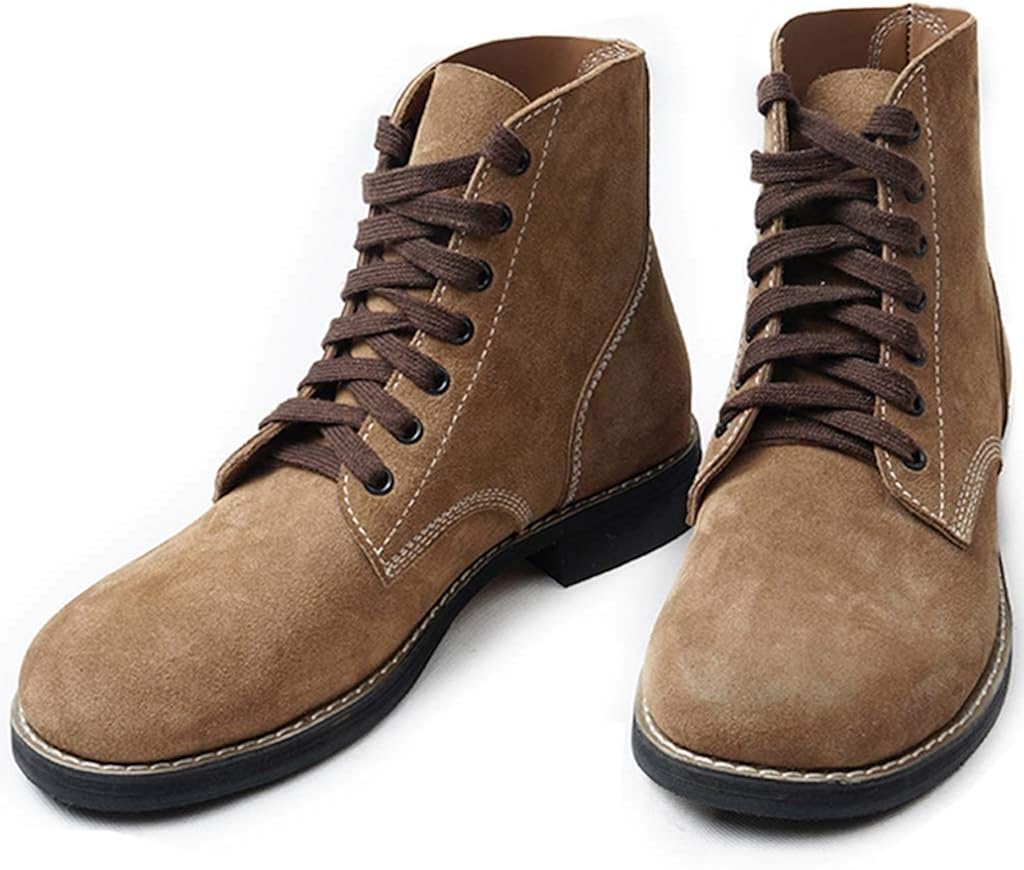 JXS WW2 WWII US Men's Marines Boot Leather M1943 Short Boots for