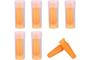 8 Pcs Scleral Lens Inserter Tool with Box, Orange Soft Silicone Ventless Contact Lens Remover Applicator Plunger for Hard Con