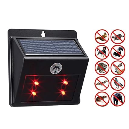 Amazoncom Lixada Solar Powered Red Led Predator Deterrent Lights