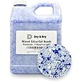 Dry & Dry 1 Quart Premium Mixed Silica Gel Desiccant Beads with Blue Indicating Beads - 2 LBS Reusable