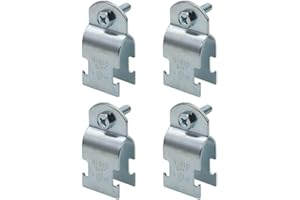Baudelun 3/4" EMT Strut Clamps for Rigid Conduit and Pipe, 4 Packs Universal Steel Strut Clamps for Rigid Conduit and EMT, Standard Electro-Galvanized EMT Strut Clamps Assembled with Bolt and Nut