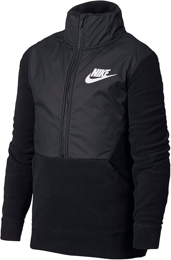 nike white fleece jacket