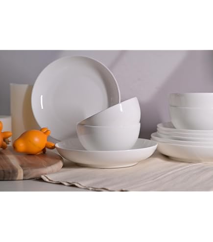 Dandilion Bone China Dinnerware Set, 16 Pieces, Service for 4, Plates