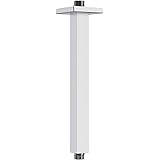 SunCleanse Shower Arm Ceiling Mount 12 Inches Rain Shower Arm with Flange, Square Straight Shower Head Arm Polished Chrome, U