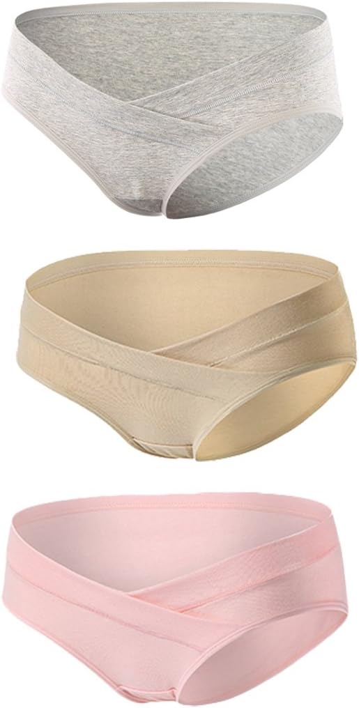 Pregnancy Underwear, Women's Cotton Maternity Knickers Under The Bump Briefs Pregnancy Pants