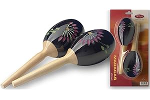 Stagg MRW-19 Wooden 19cm Maracas, Black