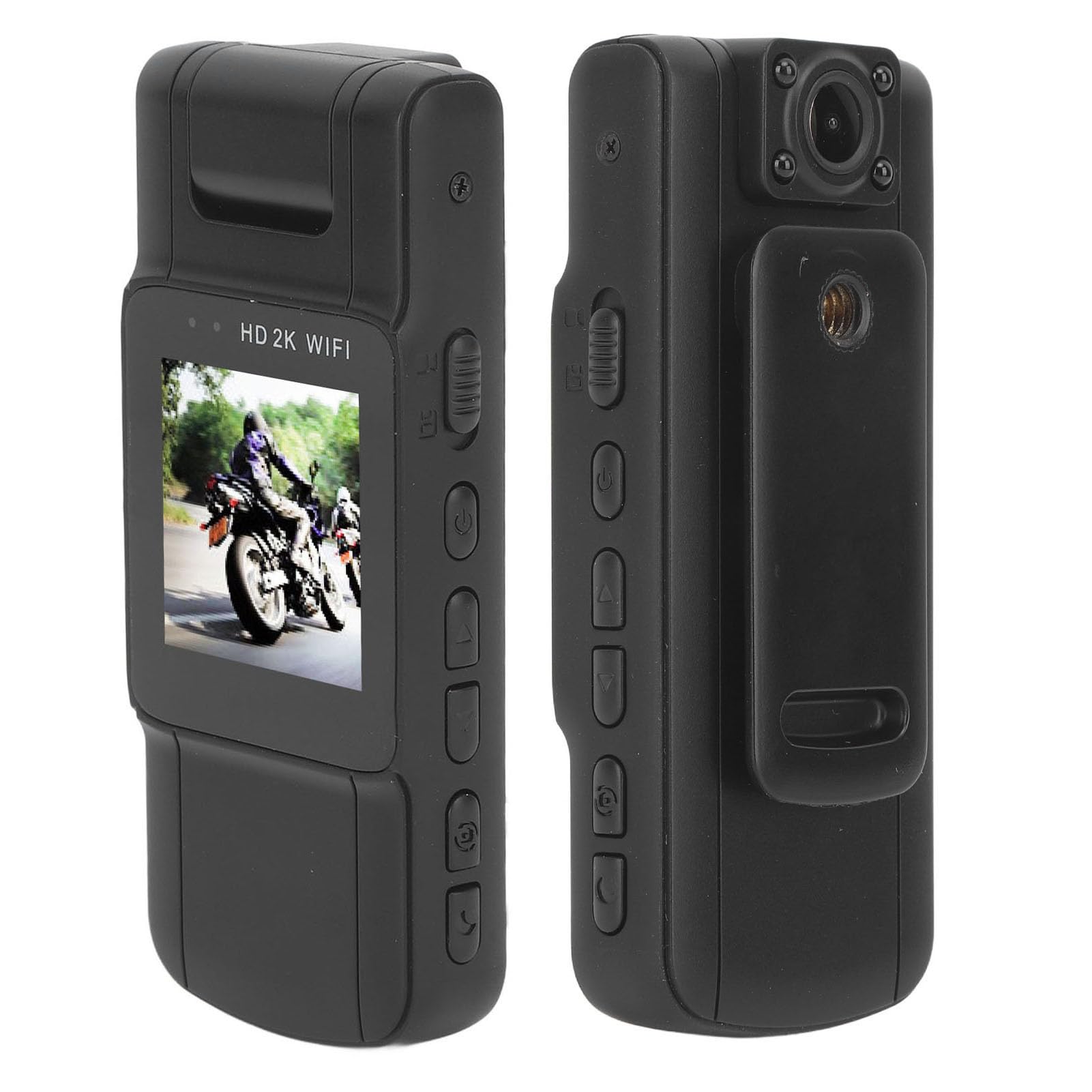 Body Worn Camera, 180 Degree Rotate Video Camera with Night Vision, 1080P Body Mounted Camera with Audio and Video Recording for Daily Records, Delivery