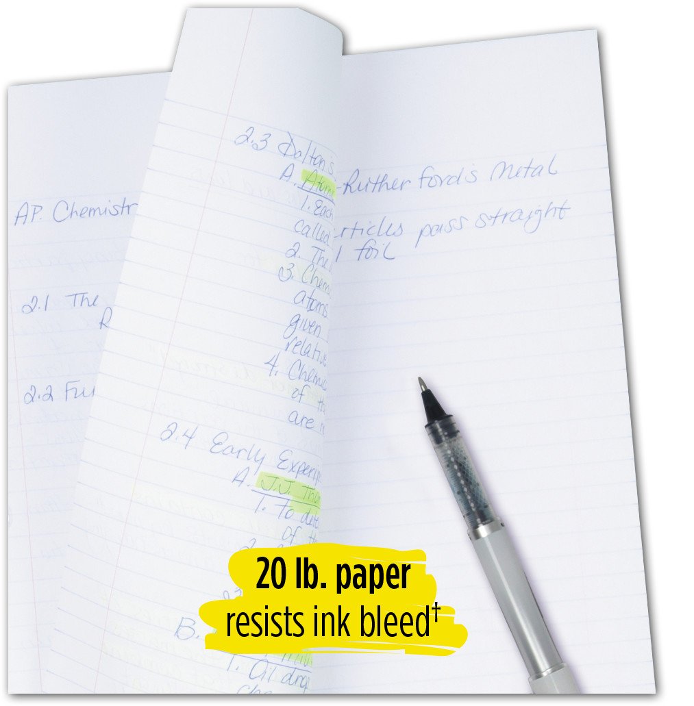 Five Star Loose Leaf Paper, 3 Hole Punched, Reinforced Filler Paper, College Ruled, 11" x 81/2