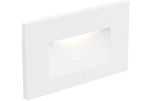 DALS Lighting LEDSTEP005D-WH 4.75" Recessed Horizontal Indoor/Outdoor LED Step Light, White