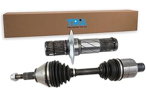 TRQ Front Left CV Axle Assembly Driver Side 4WD Neoprene Boots Compatible with 2012-2017 Ram 1500