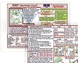 NRP (Neonatal Resuscitation Program) Survival Card-(Small 3x4 3/8 in.) - Laminated with hole punched