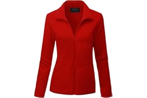 DOUBLJU Soft Polar Fleece Jacket Full Zip Long Sleeve with Side Pocket Casual Basic Lightweight Coat for Women with Plus Size