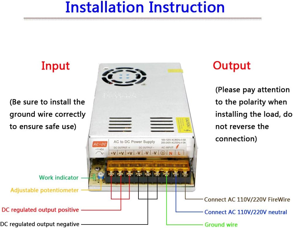 36V 10A Transformer Switching Power Supply AC 110V / 220V to DC 360W Converter for Industrial Automation CNC Stepper Motor and More - Image 4